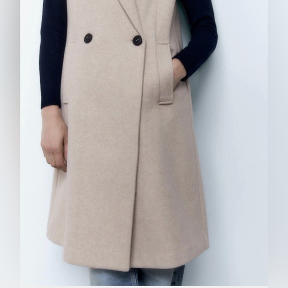 ZARA LONG WAISTCOAT - Picture 11 of 16
